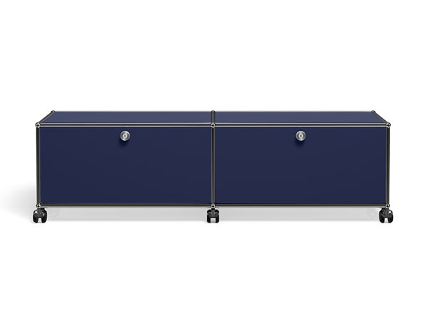 USM Haller  TV Board / USMハラー テレビボード  W / D / H：1523 / 373 / 430mm  ドロップダウンドア × 2、キャスター付き
